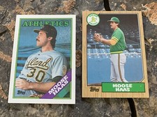 Moose Haas Baseball Cards. Oakland Athletics