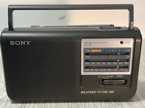 VTG Sony ICF-36 AM/FM/weather/TV Portable Tabletop Radio Tested | eBay