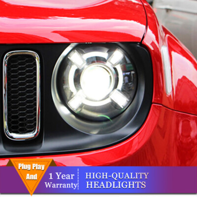 HID Headlights Assembly For Jeep Renegade 2015-2022 LED Daytime
