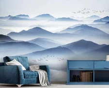 3D Rolling Mountains 50797NA Wallpaper Wall Murals Removable Wallpaper Fay