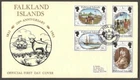 (AOP) Falkland Islands 1983 set of 11 on 3 registered FDC