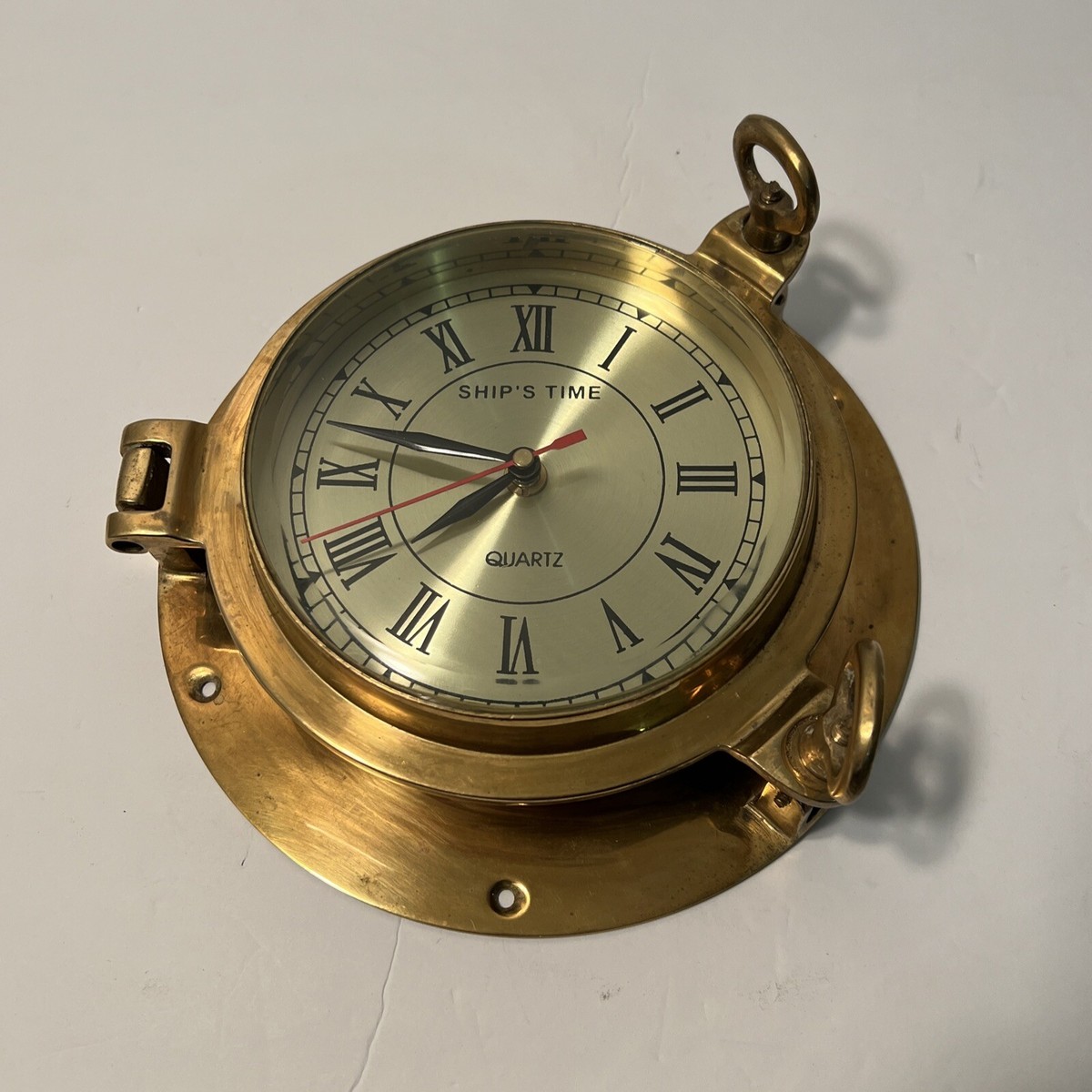 Vintage Maritime Nautical Brass Ships Porthole Quartz 'Ship's Time