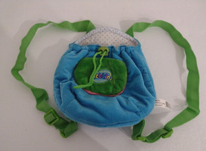 Ganz Webkinz Knapsack Carrier Backpack Corduroy Blue Green Pet Carrier Small