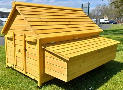 EGGSHELL MEGA LARGE CHICKEN COOP RUN HEN HOUSE POULTRY ARK HOME NEST BOX COUP COOPS NEW