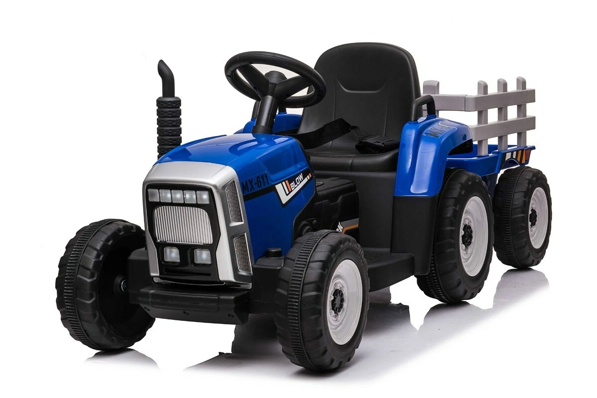 12V R C Twin Motor Tractor Trailer 12V Kids Electric Ride On