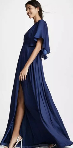 Flowy Pleated Gown Long Dress 