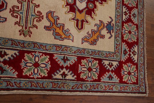 South-western Kazak Wool Rug: Handmade Traditional Patterns 4x7 ft - Picture 13 of 20