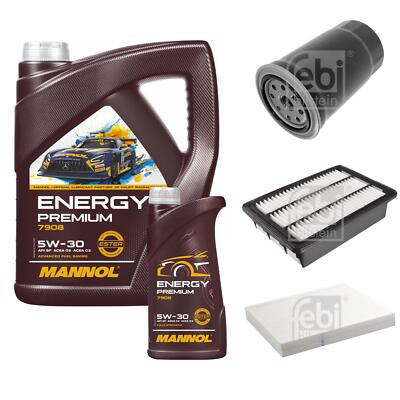 FEBI BILSTEIN Inspektionspaket 6L MANNOL Energy Premium 5W-30 für Hyundai Santa