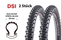 2 StüCk 26 Zoll Fahrrad Reifen 26X2.30 Mtb Mountain Bike 58-559 Tire Schwarz