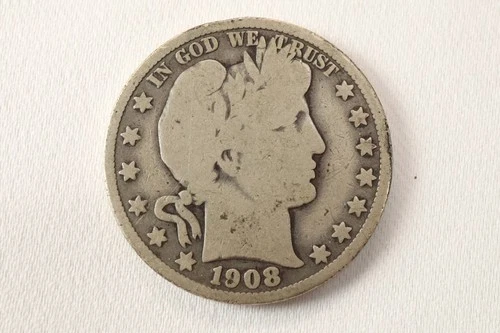 NobleSpirit (TM) Desirable 1908 O Barber Half Dollar 50c Good