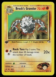 Brock's Graveler 40/132 Gym Heroes 1st Edition Uncommon