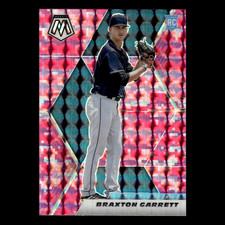 Braxton Garrett Rookie #204 2021 Panini Mosaic Prizm Miami Marlins Baseball Card. rookie card picture