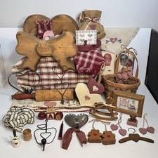 Vintage Wood Heart Decor, Heart Bow Wall Moun...