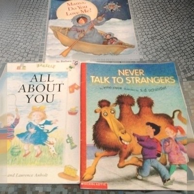 Set Of3 Scholastic All about You, Mama Do You Love Me & Never Talk To Strangers 