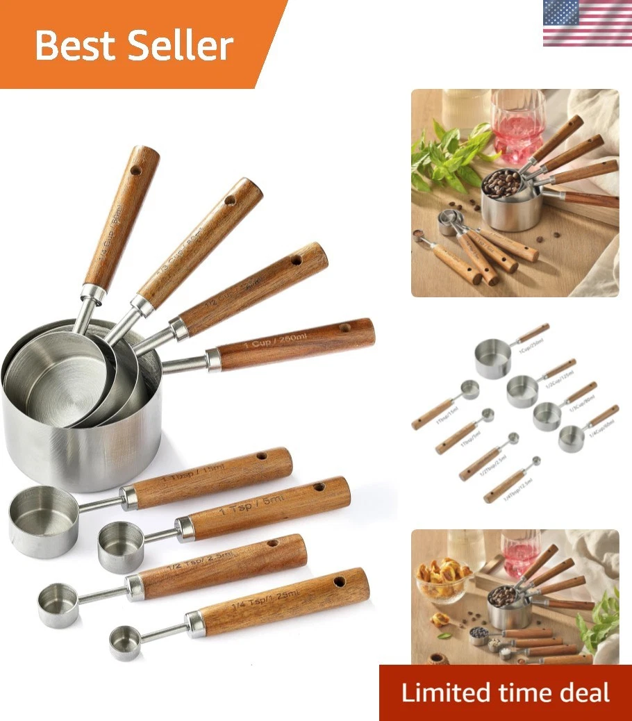 8PCS Measuring Cups, Stainless Steel Measuring Cups and Spoons Set with Ergon...
Opens in a new wind