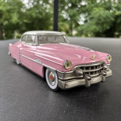 FIFTIES 1950 Cadillac Sedan Pink White Friction Car DIE-CAST Japan