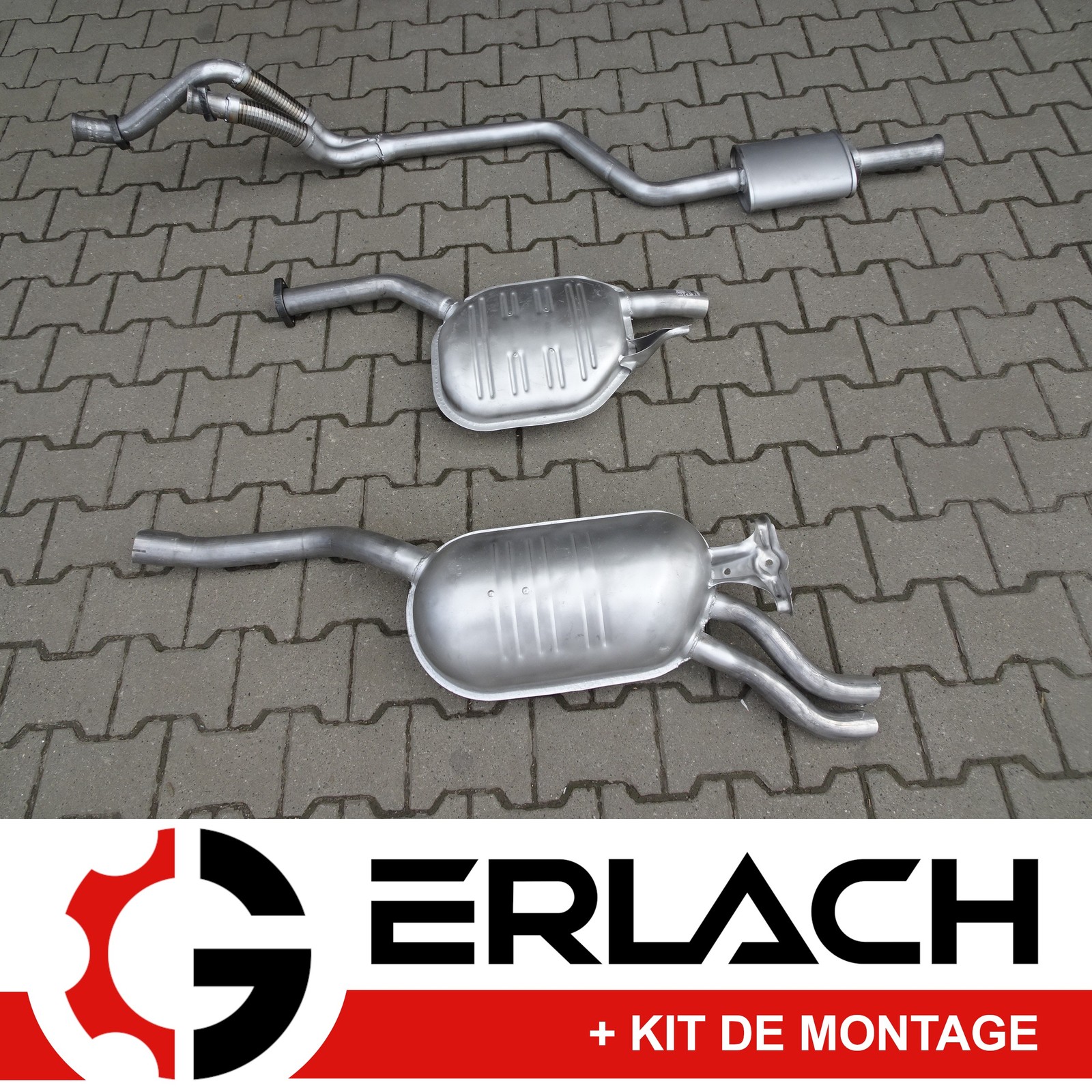 Échappement silencieux Mercedes 124 berline 300 D pour supprimer les vibrations de la ligne 3179