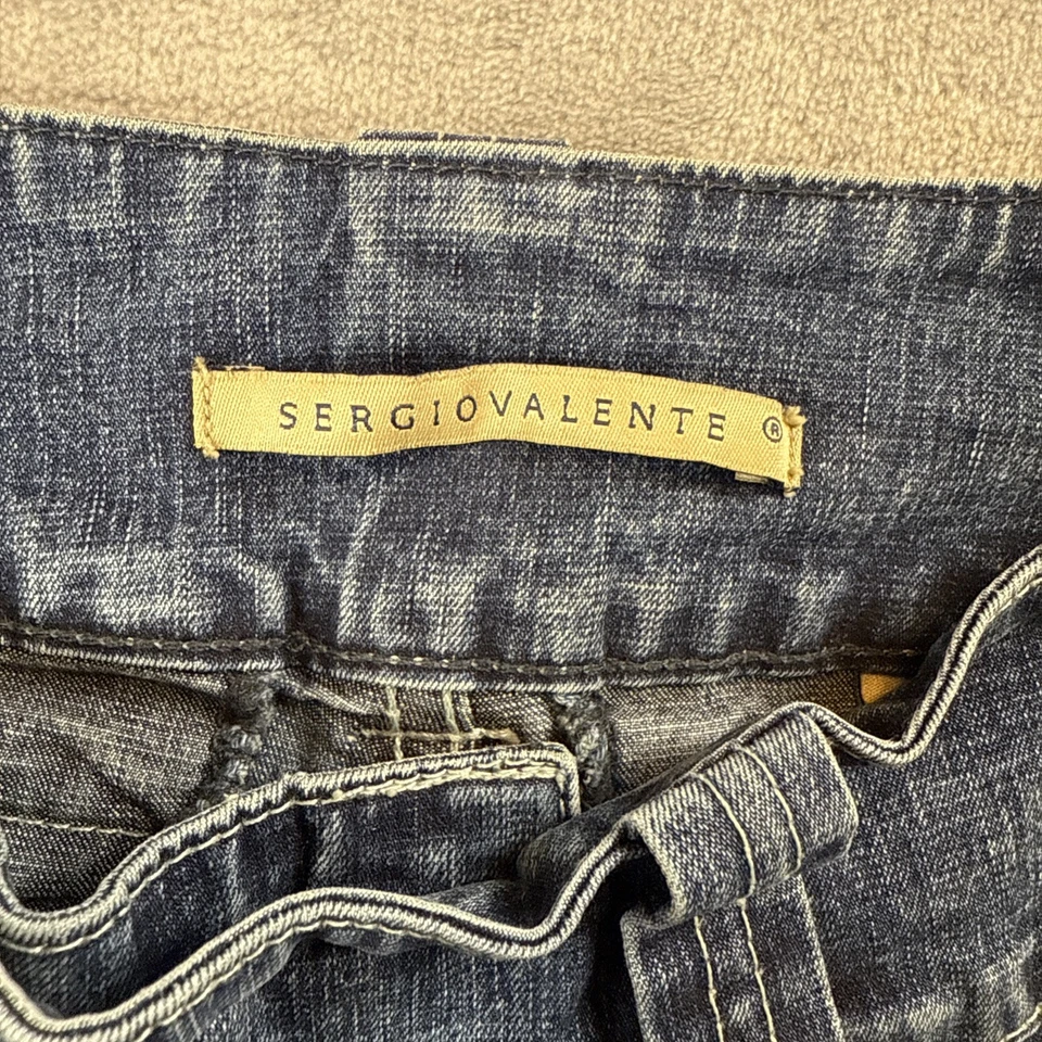 Jeans Sergio Valente para mujer 27 vintage años 90 hasta el tobillo tiro bajo azul denim Foto 4 de 4