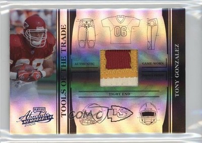 2006 Playoff Absolute Memorabilia Tools of the Trade 29/50 Tony Gonzalez HOF 4f5