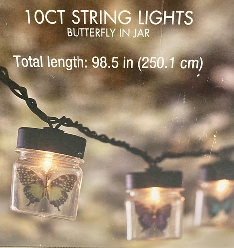 Essential Garden String Lights Butterflys In Jars 2 Boxes New - Picture 7 of 8