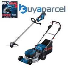 Bosch GRA 18V2-46 18V Cordless Lawn Mower + GRT 18V-33 Brushless Strimmer Bare