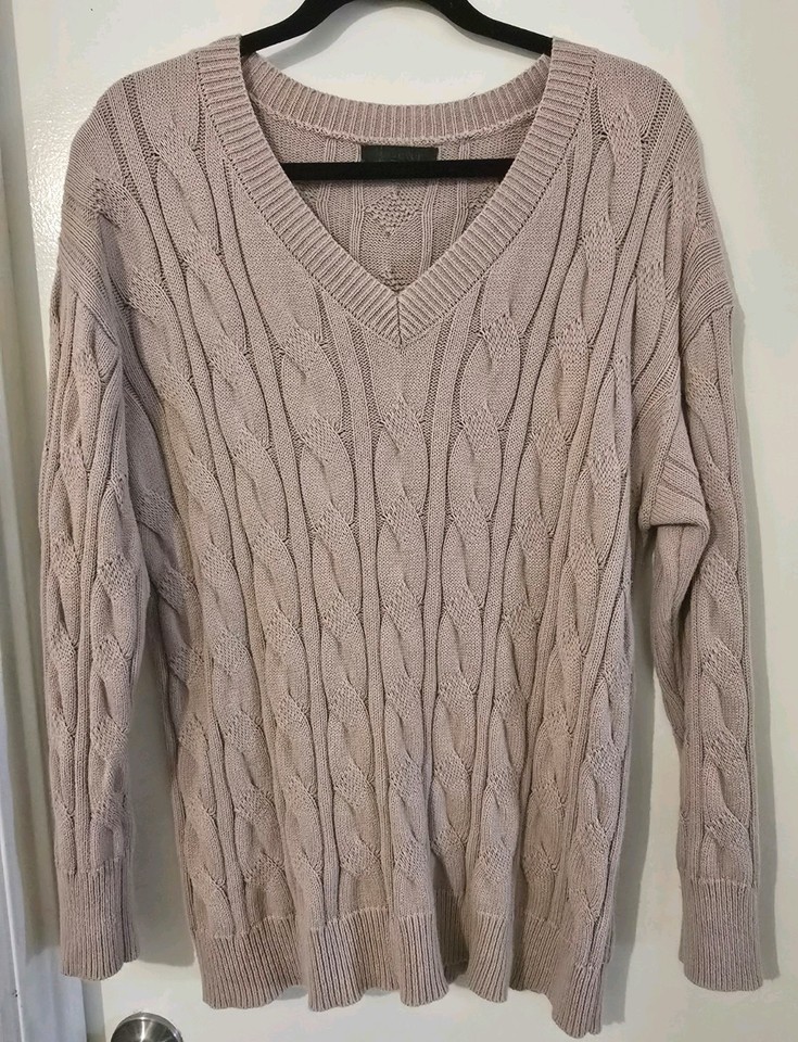 Ava and Ever Cream Cable Knit Jumper