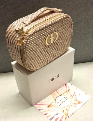 Christian Dior Beauty Gold Vanity Pouch & Box Vacanze 2025 NUOVO