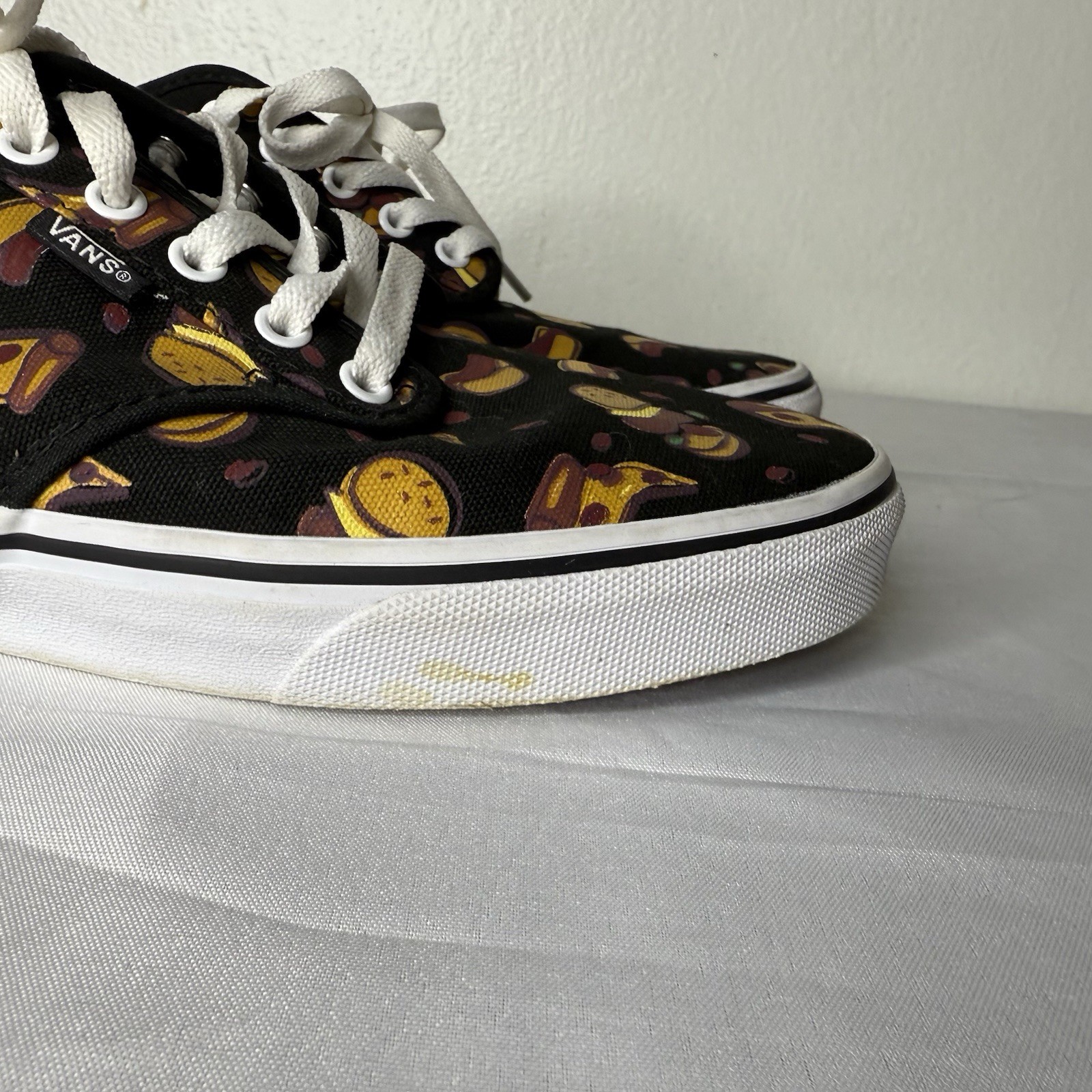 Vans Black Hamburger Hotdog Pizza Sneakers Shoes Mens 10 Low Top AOP Lace Up thumbnail 12