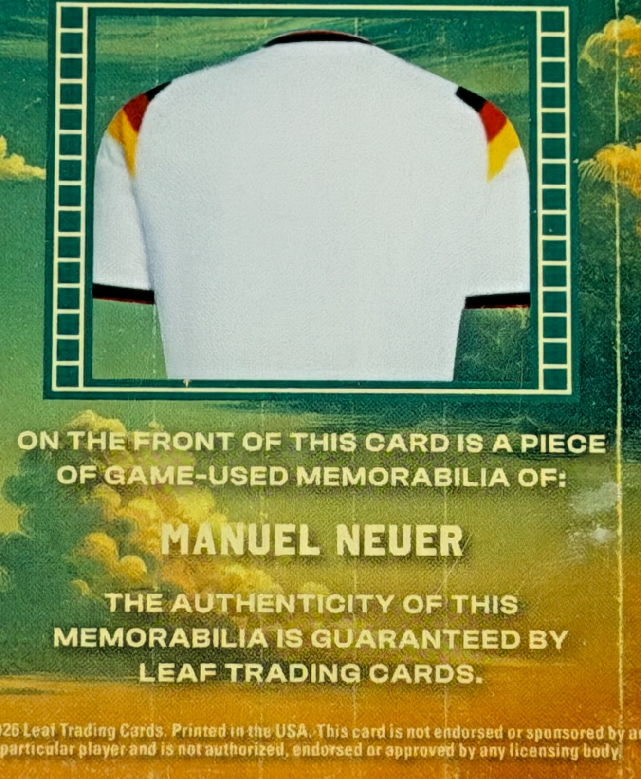2026 Leaf Soccer Manuel Neuer Match Worn Jersey Relic /40 Germany Bayern Munich view 6