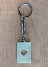 Vintage Metal Nine  Company Designed Apparel Chain Heart Keychain RARE