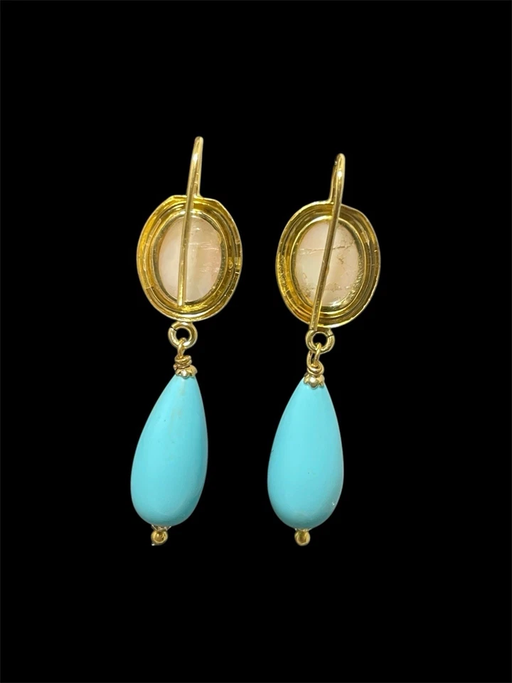 Orecchini In Corallo Rosa Naturale - Immagine 3 di 4