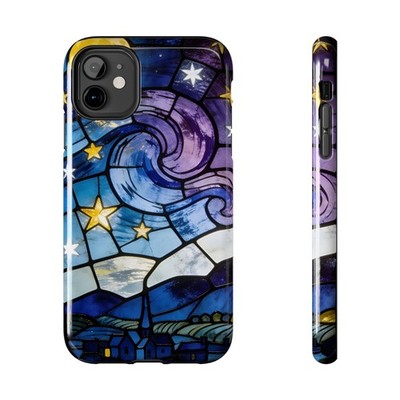 Starry Night Stained Glass Phone Case | Tough iPhone and Samsung Case