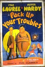 PACK UP YOUR TROUBLES ONE SHEET POSTER (1944RR) STAN LAUREL & OLIVER HARDY PACK UP YOUR TROUBLES ONE SHEET POSTER (1944RR) STAN LAUREL & OLIVER HARDY