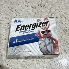 Energizer Ultimate Lithium AA Batteries 4 Pack 1.5V L91 FR6 LR6 Lithium