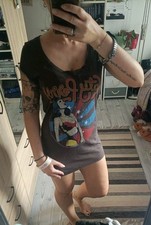 Katy Perry Longshirt T-Shirt braun sexy XS S 34 36 Konzert Rockabilly 50er Retro