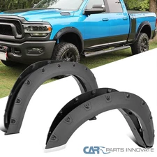 Fits 19-24 Dodge Ram 2500 3500 Textured Style Bolt-On Pocket Fender Flares Cover