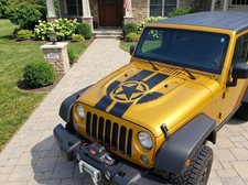American Flag Star Stripe Hood Decal Vinyl Sticker For Jeep Style Vehicles
