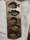 Vintage Lodge USA Cast Iron Fish Shape Mold 5PP2 Cornbread Muffin Pan