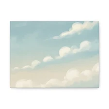 Soft Cloudscape Matte Canvas, Stretched 1.25" | Sky Wall Art