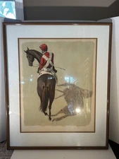 Henry Koehler, Red Jockey Below, Lithograph, signed artist proof