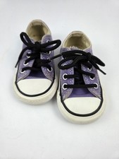 Converse All Star Infant Baby Girl's Size 3 Purple Low Top Sneakers Shoes