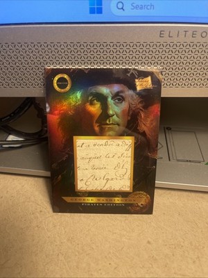 2025 Superbreak Pirates -  George Washington Handwritten 5 Lined Jumbo  Relic