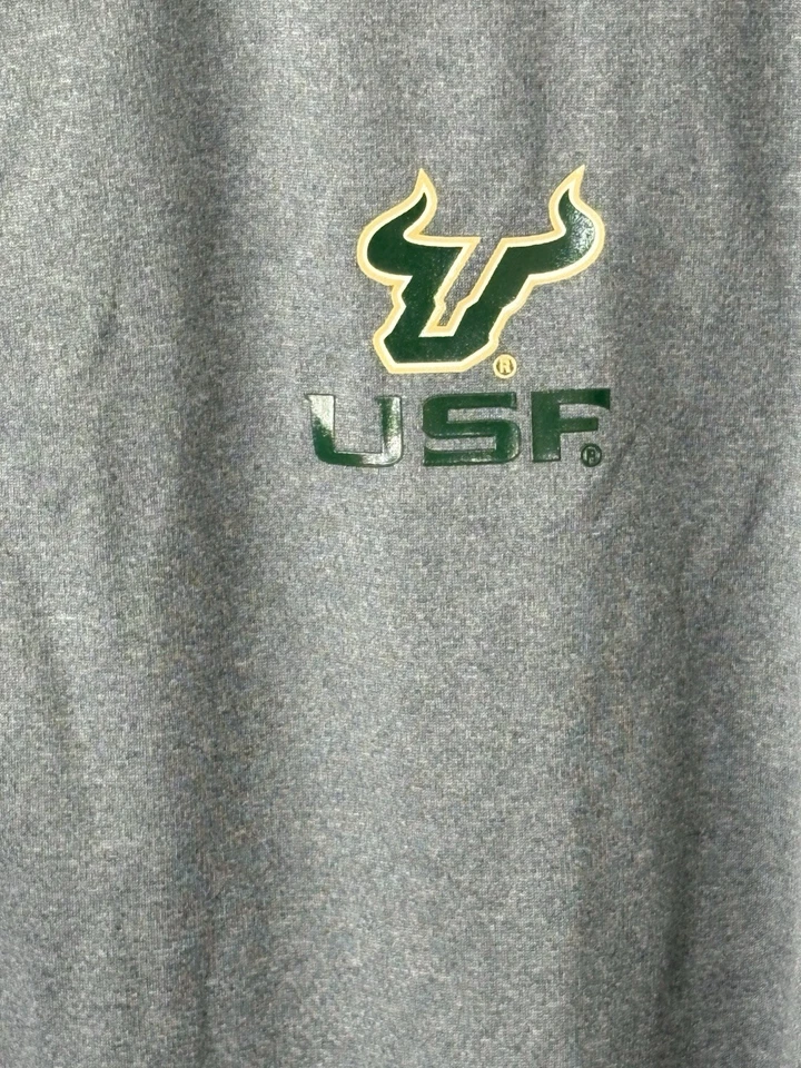Champion University of South Florida USF Bulls NCAA Green Large 1/4 Zip Jacket - Image 3 of 4
