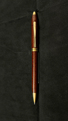 CROSS ローラーボール タウンゼント シエナラッカー CROSS SIENNA LACQUER TOWNSEND BALLPOINT PEN w/ 22 GOLD PLATED TRIM