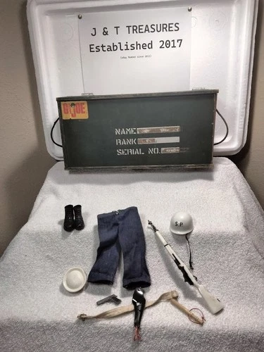 Vintage Hasbro 1960s G I JOE Shore Patrol Helmet Cap Pant Pistol Rifle Boot Club