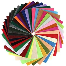 40 Pcs 6 X 6 Inches Craft Felt Fabric Sheets, Assorted Colors Non Wove
