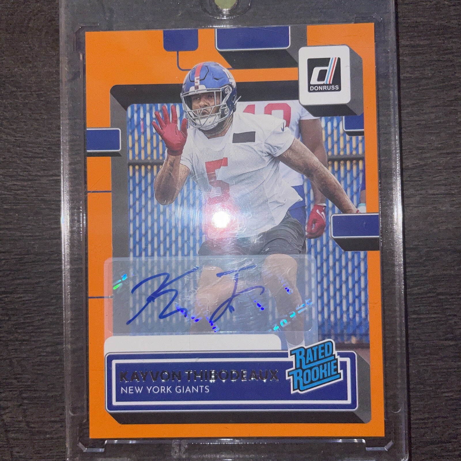 2022 Panini Donruss - Rated Rookie Orange Auto #352 Kayvon Thibodeaux (AU, RC)