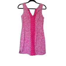 NWT Lilly Pulitzer Target See Ya Later Dress Size 2 Hot Pink Embroidered Preppy