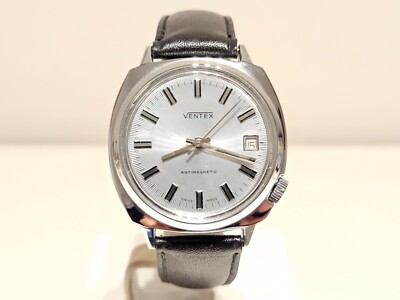 VINTAGE NOS CLASSIC BEAUTIFUL CHROMED MEN'S SWISS MECHANICAL WATCH