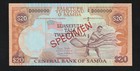 Samoa 2002 20 Tala Specimen * Unc ,Banknote Uncirculated